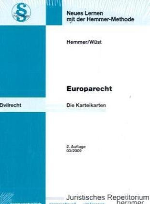 Karteikarten - Europarecht (Karteikarten - Öffentliches Recht)