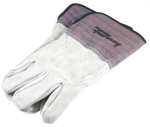 Forney 55199 Welding Work Glove, Large, Gray and Blue Leather