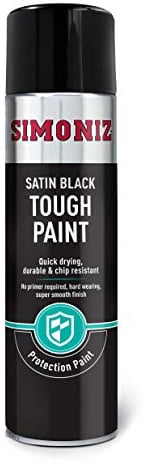 Simoniz Engine Paint, Easy To Use Satin Black Spray Paint For Your Engine, Perfect Enamel Paint For Motorcycle & Car Engine, Tough & Durable Rust Resistant Car Paint, Quick Drying, Satin Black, 500ml