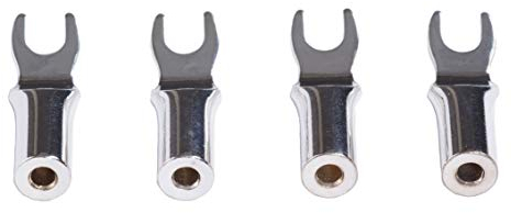 Cardas Audio Premium BTS (CGMS RXS) Bananenstecker auf Spades Lautsprecheradapter Stecker mit 0,64 cm (1/4 Zoll) Spaten – 4 Stück