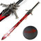 Swords and more Devil May Cry – Dante´s Rebellionsschwert mit Wandtafel, 138 cm, Videospiel-Metallschwert, Gamer-Deko, Schwert für DMC-Fans, Cosplay, Sammlungen & als Geschenk
