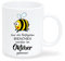 Wandtattoo-Loft Tasse Nur die fleißigsten Bienchen Werden im Oktober geboren - Oberfläche matt