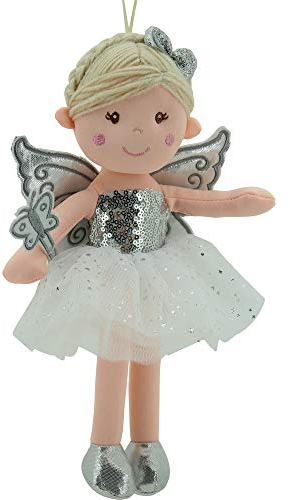 Sweety Toys 11759 Stoffpuppe Fee Plüschtier Prinzessin 30 cm Silber