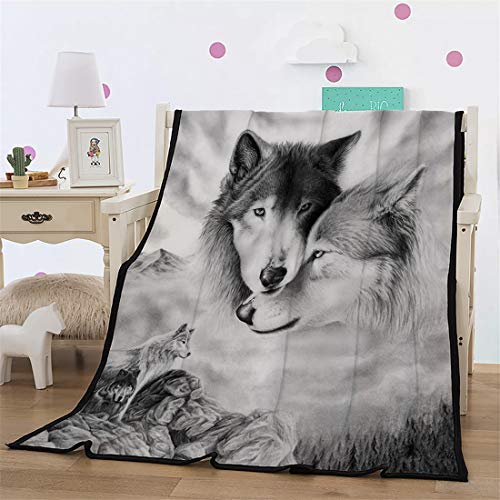 Leichte Flanell Decke, Morbuy Kuscheldecke Sofadecke Bettüberwurf Erhältlich Decke Tagesdecke Decke für Sofa und Bett Falten-beständig Schmusedecke (150x200cm,Grauer Wolf)