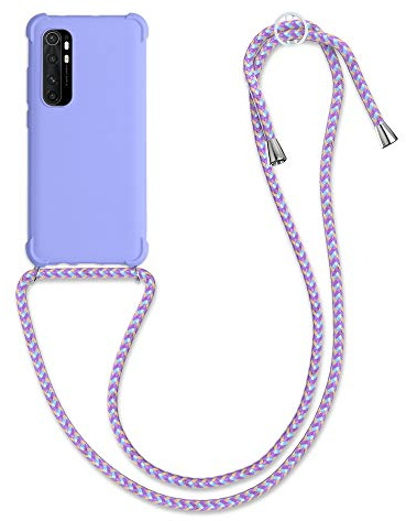 kwmobile Necklace Case kompatibel mit Xiaomi Mi Note 10 Lite Hülle - Cover mit Kordel zum Umhängen - Silikon Schutzhülle Lavendel