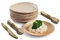 Streetfood Packaging Biodegradable Packaging that fits your budget 24cm Palm Leaf Plates [100 Pack, 25 Round Plates, 25 Forks, 25 Spoons, 25 Knives] Disposable Wooden Biodegradable Paper Plates