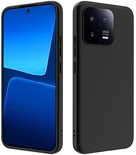 Verco Kompatibel mit Xiaomi 13 Hülle, Matte Rückschale Schutzhülle für Xiaomi 13 Case Silikon Handyhülle - Schwarz