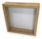 BUSDUGA 4115 Sparkasse Holzoptik, zum selbst gestalten 20x20x5 cm, Bilderrahmen blanko Spardose DIY Geldgeschenk (Holzoptik)