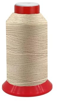 fuwi HT Ledergarn Stärke 20 - Sattlergarn & Jeansgarn extra stark - Hochfest, UV-beständig, 9.300 cN Reißkraft - Zwirn 0,5 mm für Leder & Outdoor, 500 Meter (0002 dunkle Creme)