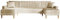 GrekPol Ecksofa Lila U Poso Sofa Couch mit Schlaffunktion (Poso 100 Beige)