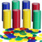 Funmo 400 Stücke Kunststoff Pokerchips, Poker Chips Set, Kinder Zählchips,Spielchips zum Lernen Mathematischer Berechnungen und Bingospiele(4 Farben,0.86 Zoll)