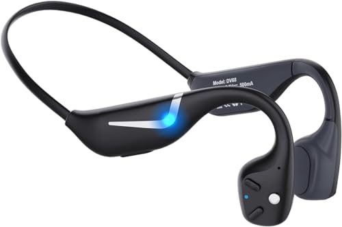 MONODEAL Knochenschall Kopfhörer Bluetooth 5.3, Bone Conduction Headphones mit 20H Spielzeit, Open Ear Kopfhörer mit Licht, IP67 wasserdichte Sportkopfhörer für Läuft Radfahren Trainieren Wandern