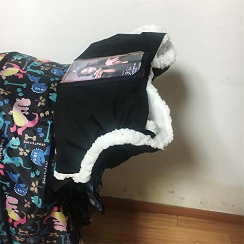 Kinderwagen Handwärmer Universal Kinderwagenmuff Plüsch Gefüttert Handschuhe Winddicht Kinderwagenhandschuhe mit Handytasche Handwärmer Atmungsaktiv Kinderwagen Handwärmer für Buggy Radanhänger