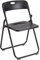 Baroni Home Klappstuhl mit PVC- und Stahlgestell, platzsparender zusammenklappbarer Sitz mit Füßen und Griff, Outdoor-Stuhl, Küche, Wohnzimmer, Reisen, 74x43x49 cm, 1 Stuck, Schwarz