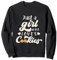 Juste une fille qui fait des biscuits au chocolat chips lait trempette Sweatshirt