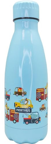 NERTHUS FIH 1354 Botella de doble pared de acero inoxidable 350 ml, Estilo y Funcionalidad