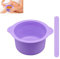 GYWHOOFT 10 x 6,5 cm cuenco para cera de silicona para calentador de cera, reutiliza calentador de cera de repuesto para cera, forro para cera antiadherente con 1 varilla (morado)