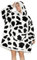 Stampdecal Kuh TV Tragbare Decke Hoodie, große übergroße Sherpa bequeme Sweatshirt für Erwachsene Frauen Mädchen Teens, kühle Tier Kapuze Körper Kuschel für Weihnachtsgeschenke
