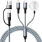 RULUS Upgraded 3 in 2 Multi Charging Cable for iPhone & iWatch, 4Ft Magnetic Wireless Apple Watch Charger USB C Cable Universal Travel Charger Nylon Braided for iWatch Ultra/SE/9-1/ & iPhone 16-11