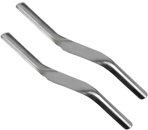2Pcs Brick Jointer, 1/2 inch and 5/8 inch Widths Pointing Tool, Double End Brick Pointing Tools, Mortar Finishing Tool Brick Jointer Tool for Builders and Bricklayers (Silver)