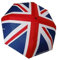 Folding Travel Umbrella with Union Jack Design and Automatic Push Button Opening Britain England