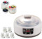 1200ml Automatic Yaourtière avec 5 Pots en Verre,Machine à Probiotic Yaourt électrique en Acier Inoxydable avec Minuterie,écran LED Multi-Fonctions,Yaourt pour Une Préparation Rapide et Facile
