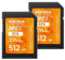 SD Karte UHS II SDXC 512GB 2er-Pack, Profi Speicherkarte SD mit Bis zu 300 MB/s Lesen & 200 MB/s Schreiben, V60, U3, Class 10 – 4K/6K Video, DSLR, Gaming, Actionkameras (EF8 512GB-2 Pack)