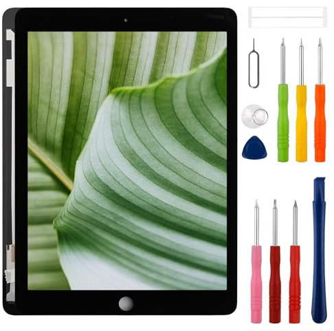 swark Pantalla LCD de repuesto para iPad Air 2 2014 9,7 A1566 A1567 con kit de herramientas de reparación actualizado, color negro