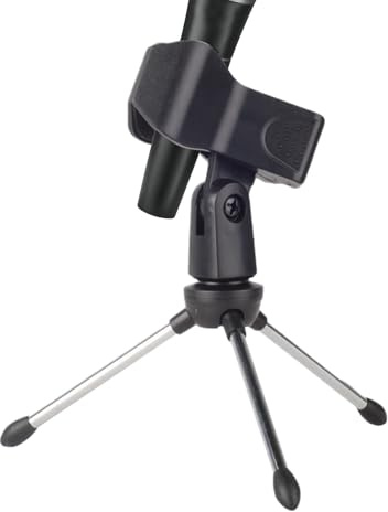 Mikrofon Tripod Stand, faltbares Tripod, Lightweight Desktop Holder mit Lock-Tight Knob, Portable Singing and Performance Accessory, Wide Range of Application, 6,3 x 3,54 Zoll