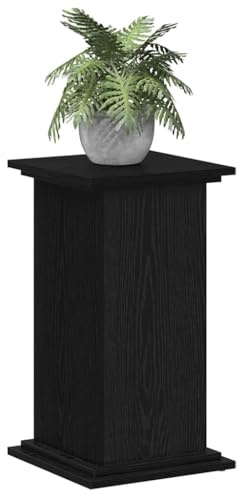 vidaXL Support de Plante Chêne noir 33 x 33 x 60 cm Bois d'ingénierie