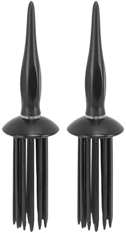 Sahgsa 2 PCs Curling Roll Comb - 17 Abgerundete Zähne mit Spitzen Schwanz | Flauschiger Haarstyling -Werkzeug für Locken und Lautstärke