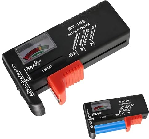 Analogue Battery Tester Multi Size Battery Checker | Universal Battery Tester for AA AAA C D 9V 1.5V Button Cell Batteries(Requires No Battery for Operation)