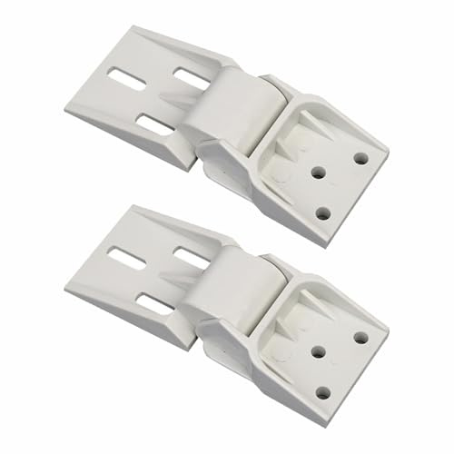 2 bisagras para congelador, bisagras pequeñas de 3 agujeros, rango de apertura de 0 a 90°, para varios congeladores y armarios de cocina, acción suave y silenciosa, fácil de instalar