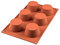 silikomart | SF0023 Moule en Silicone pour MUFFIN Monoportions, anti-adhérent, 6 cavités, Lot de 1 Moule à gâteau, Ø 69 h 35 mm, Made in Italy