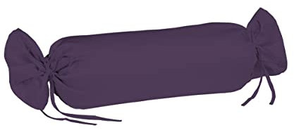 Fleuresse Colours Nackenrollenbezug, Mako Satin, lila, 40 x 15 cm