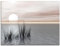 ARTland Wanddeko Glasbilder Wandbild Glas Bild einteilig 80 x 60 cm Landschaften Idyll Meer See Gräser Schilf Sonne Sonnenuntergang S5RM
