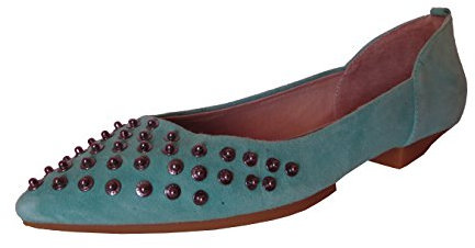 Diesel Porcupine G00905 (28) Damen Leder Ballerina, grün, EU 39