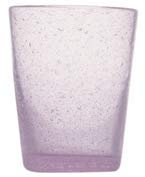 Memento Set 6 Bicchieri Vetro pulegoso Senza Gambo Mauve (Malva)