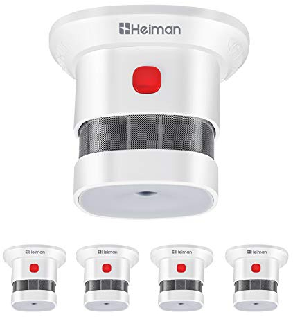HEIMAN Mini Rauchmelder Feuermelder mit 10 Jahren Batterielaufzeit Brandmelder EN14604 Zertifizierter,Rauchwarnmelder mit Feueralarm und Fotoelektrischem Sensor (5)