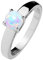 eeddoo® Damen Finger-Ring aus Edelstahl mit exponierten Opal Edelstein (53 (16.9))