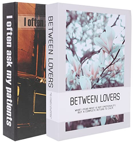 Yardwe 2Pcs Faux Buch Gefälschte Buchfigur Dekorative Buch Fotografie Requisiten Bücherregal Hintergrund Buch Modell