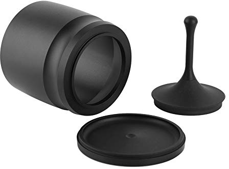 Fdit Dosing Rings, 7.9 * 5.4 * 6.7cm Aluminum Alloy Coffee Grinder Black Press 58mm Coffee Accessories Coffee Tools