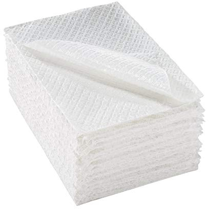 McKesson Disposable Towels [Pack of 500] for Dental Bibs, Nails, Tattoo, Dentist, Medical - 13 x 18 in, 2-Ply Tissue with Poly Back, Diamond Embossed, White