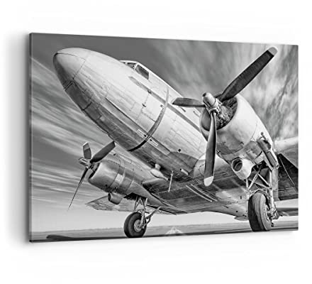 ARTTOR Bilder auf Leinwand 120x80cm Wandbild Schwarz-Weiß Reisen - 4952