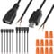 Xiatiaosann Câble micro USB mâle femelle vers 2 x extrémités de câble ouvertes, connecteur USB 2.0 vers 2 fils d'alimentation câble d'extension chargeur connecteur prise ligne 2 broches pour Arduino