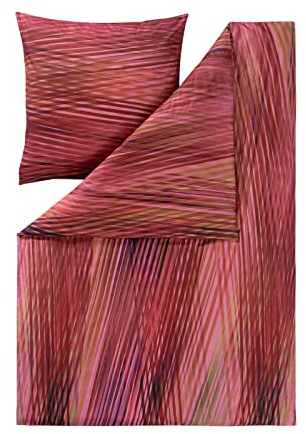 Estella Mako Satin Bettwäsche Venadi Ziegel 135x200 80x80 cm