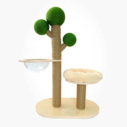 SEFAX Rascador for Gatos, rascador for Gatos de Cactus, Poste for rascar Gatitos con Cuerda de sisal Natural for Gatos de Interior, árbol Vertical for Gatos de Cactus for Gatos Adultos y Gatitos