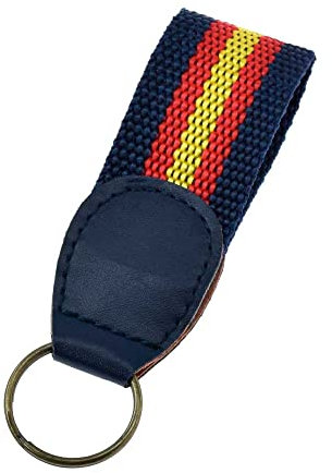 BDM - Porte-clés en Tissu Bleu avec Le Drapeau de l'Espagne pour Homme et Femme - Modelo 3