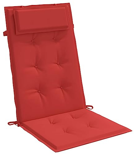 vidaXL Hochlehner Auflage 6 STK., Sitzkissen für Gartenmöbel Hocker Ottomanen, Wasserabweisendes Sitzpolster, Sitzauflage Stuhlauflage, Rot Oxford Gewebe