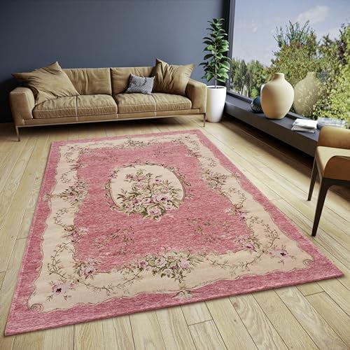 Hanse Home Asmaa - Tappeto di design orientale, in tessuto piatto, vintage, motivo floreale, antiscivolo, tessuto di alta qualità, per soggiorno, camera da letto, sala da pranzo, corridoio, 60 x 90 cm